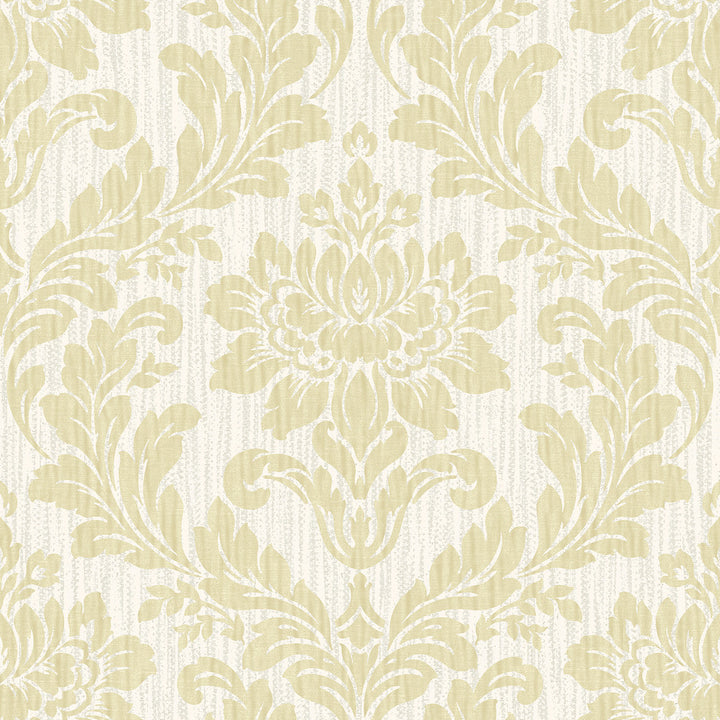 Galois Gold Damask Wallpaper by Advantage Radiance Covers about 57.5 square feet 20.9-in by 33-ft long roll Unpasted 20.9 - Fabric Carolina -