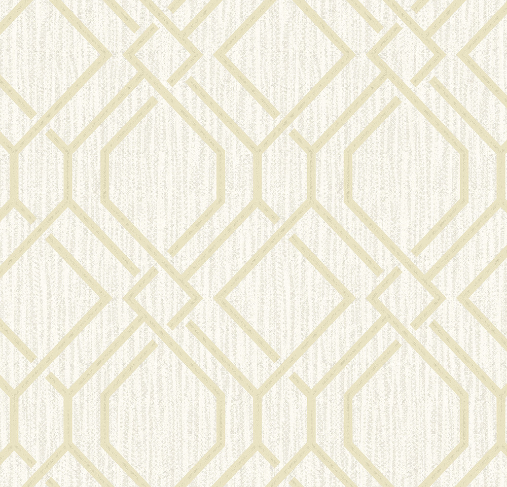 Frege Gold Trellis Wallpaper by Advantage Radiance Covers about 57.5 square feet 20.9-in by 33-ft long roll Unpasted 20.9 - Fabric Carolina -