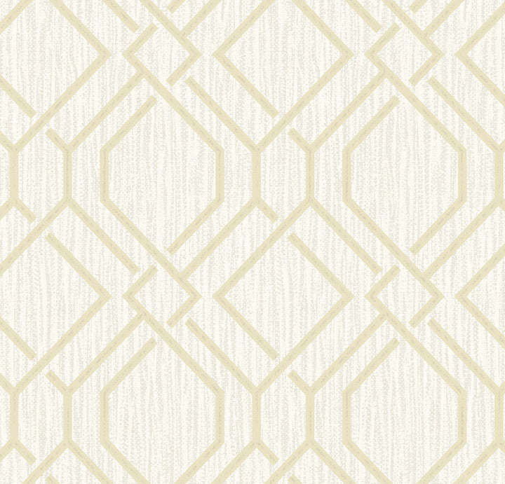 Frege Gold Trellis Wallpaper by Advantage Radiance Covers about 57.5 square feet 20.9-in by 33-ft long roll Unpasted 20.9 - Fabric Carolina -