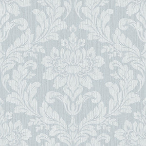 Galois Light Blue Damask Wallpaper by Advantage