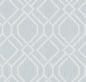 Frege Light Blue Trellis Wallpaper by Advantage
