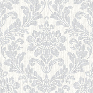Galois Light Grey Damask Wallpaper by Advantage