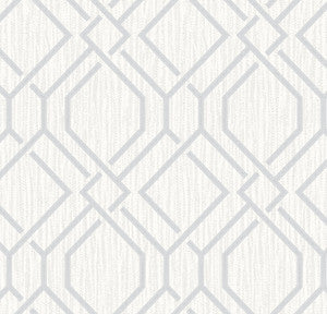 Frege Silver Trellis Wallpaper by Advantage
