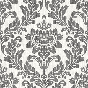 Galois Black Damask Wallpaper by Advantage
