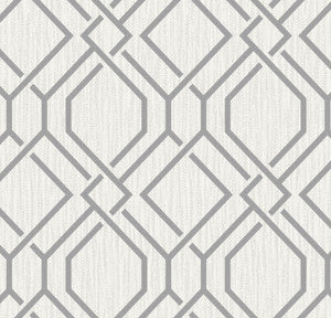 Frege Grey Trellis Wallpaper by Advantage