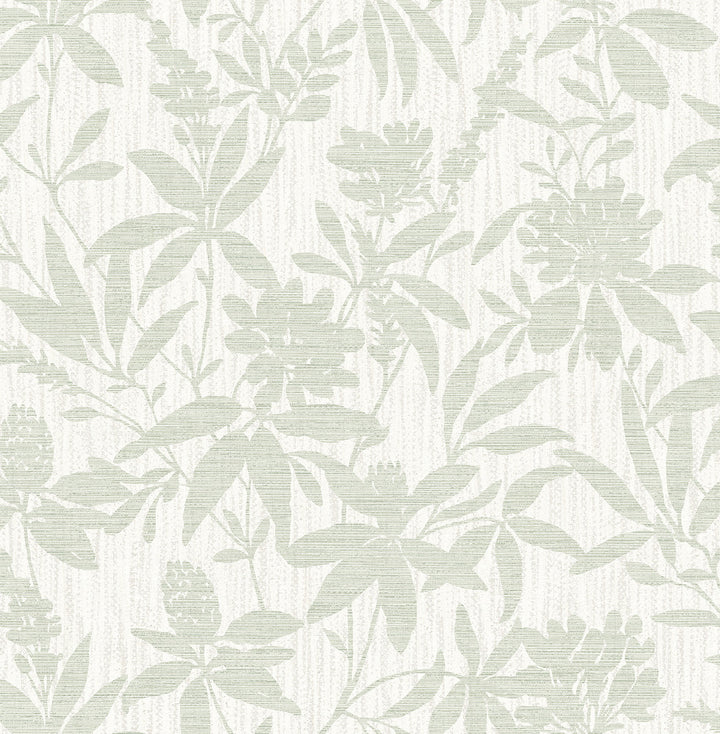 Riemann Green Floral Wallpaper by Advantage Radiance Covers about 57.5 square feet 20.9-in by 33-ft long roll Unpasted 10.4 - Fabric Carolina -