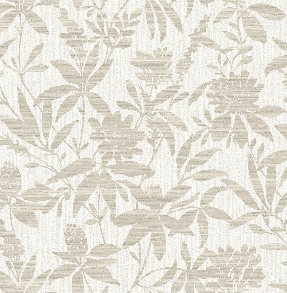 Riemann Beige Floral Wallpaper by Advantage Radiance Covers about 57.5 square feet 20.9-in by 33-ft long roll Unpasted 10.4 - Fabric Carolina -