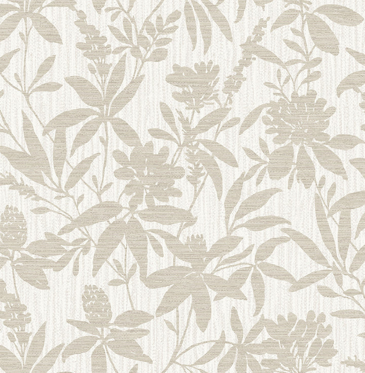 Riemann Beige Floral Wallpaper by Advantage Radiance Covers about 57.5 square feet 20.9-in by 33-ft long roll Unpasted 10.4 - Fabric Carolina -