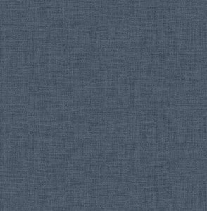 Wallis Indigo Faux Linen Wallpaper by Advantage