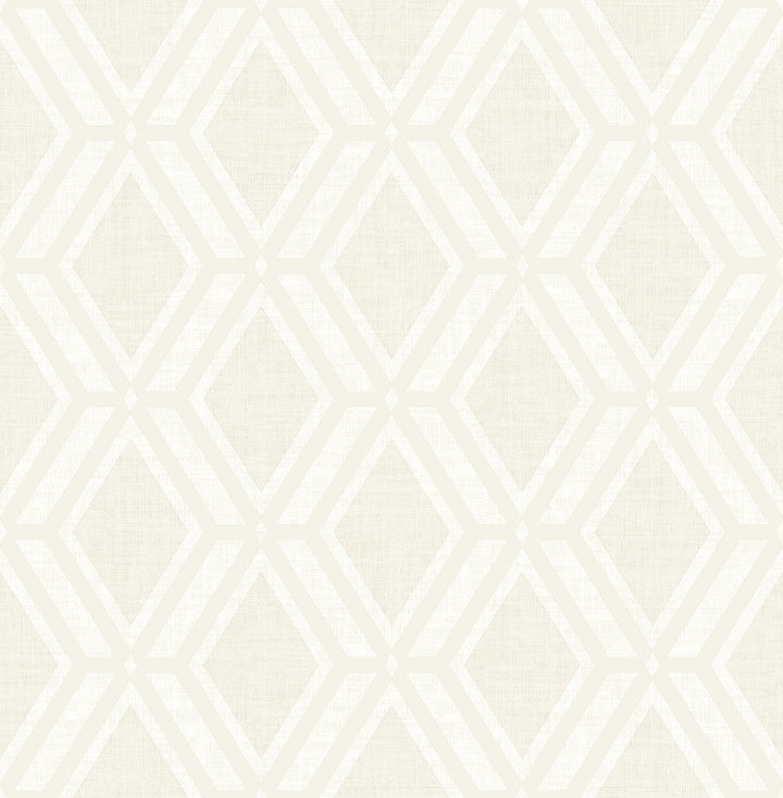Mersenne Taupe Geometric Wallpaper by Advantage Radiance Covers about 57.5 square feet 20.9-in by 33-ft long roll Unpasted 20.9 - Fabric Carolina -