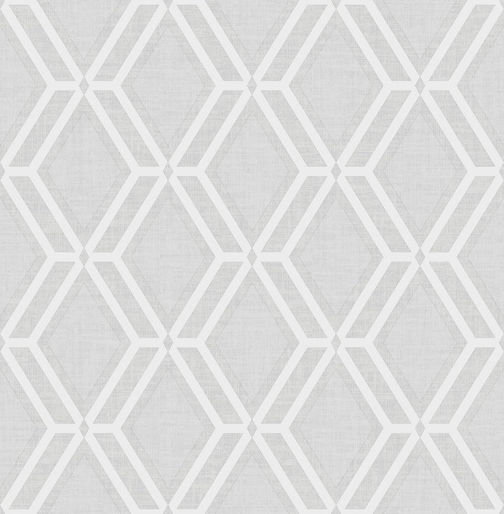 Mersenne Grey Geometric Wallpaper by Advantage Radiance Covers about 57.5 square feet 20.9-in by 33-ft long roll Unpasted 20.9 - Fabric Carolina -