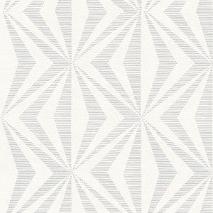 Monge Silver Geometric Wallpaper by Advantage