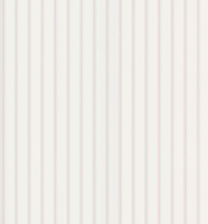 Harry Pink Pinstripe Wallpaper by Brewster Cottage Living Covers about 56.4 square feet 20.5-in by 33-ft long roll Prepasted 0 - Fabric Carolina -