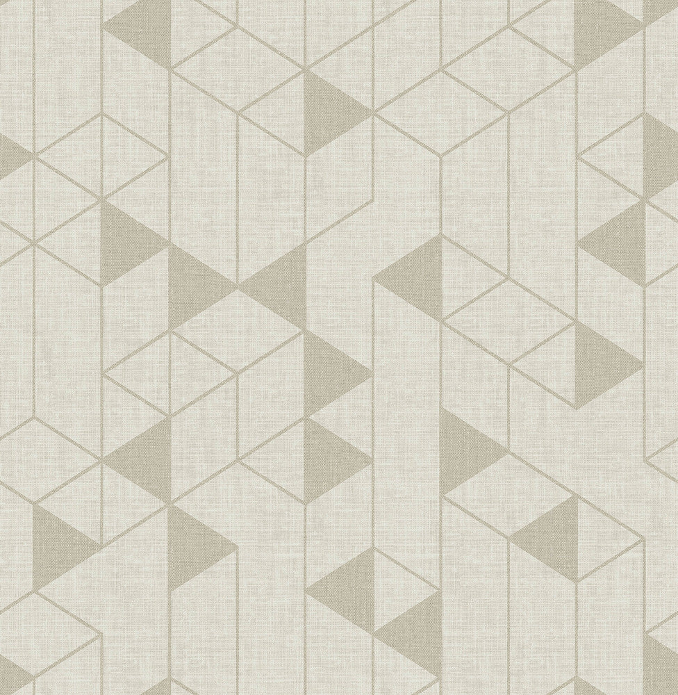Fairbank Champagne Linen Geometric Wallpaper by A-Street Prints Scott Living III Covers about 56.4 square feet 20.5-in by 33-ft long roll Unpasted 10.4 - Fabric Carolina -