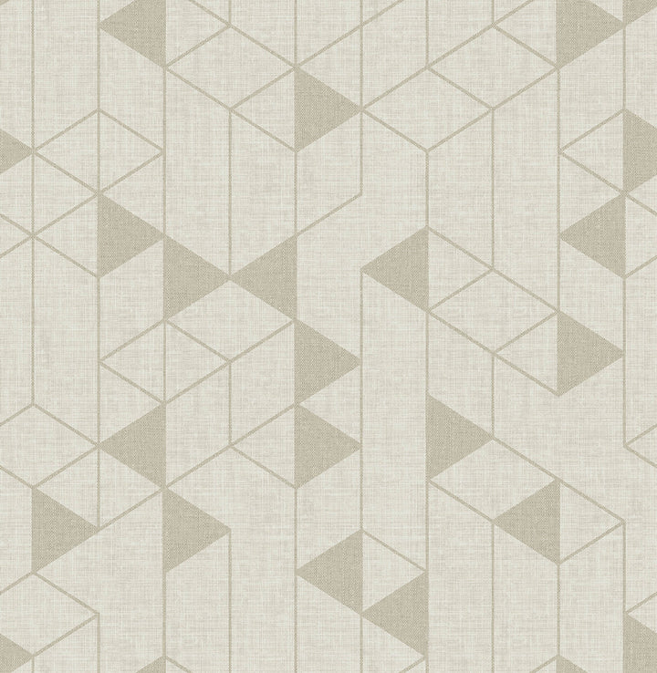 Fairbank Champagne Linen Geometric Wallpaper by A-Street Prints Scott Living III Covers about 56.4 square feet 20.5-in by 33-ft long roll Unpasted 10.4 - Fabric Carolina -