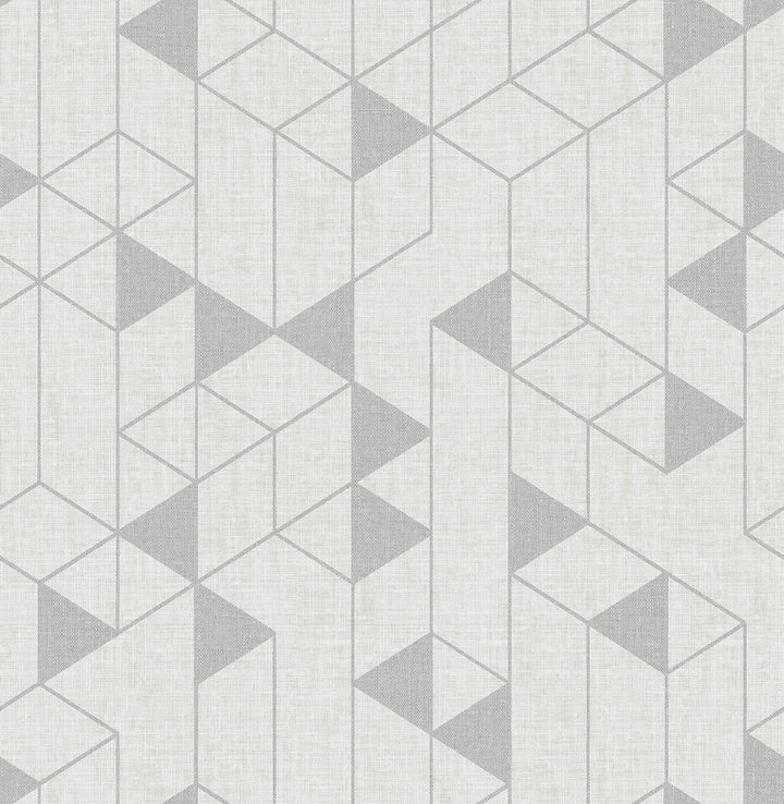 Fairbank Silver Linen Geometric Wallpaper by A-Street Prints Scott Living III Covers about 56.4 square feet 20.5-in by 33-ft long roll Unpasted 10.4 - Fabric Carolina -