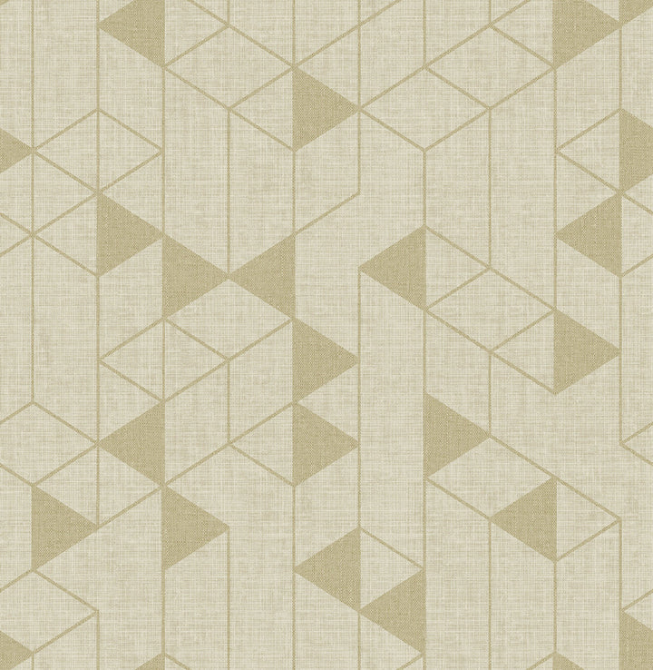 Fairbank Gold Linen Geometric Wallpaper by A-Street Prints Scott Living III Covers about 56.4 square feet 20.5-in by 33-ft long roll Unpasted 10.4 - Fabric Carolina -