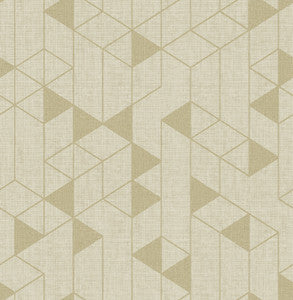 Fairbank Gold Linen Geometric Wallpaper by A-Street Prints