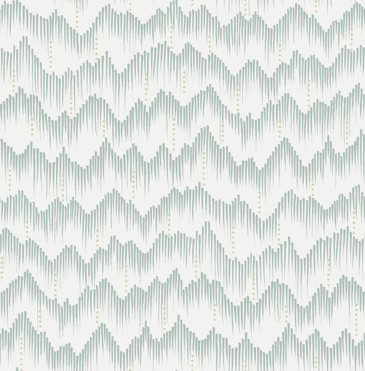 Holmby Seafoam Brushstroke Zigzag Wallpaper by A-Street Prints Scott Living III Covers about 56.4 square feet 20.5-in by 33-ft long roll Unpasted 20.9 - Fabric Carolina -
