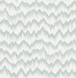 Holmby Seafoam Brushstroke Zigzag Wallpaper by A-Street Prints