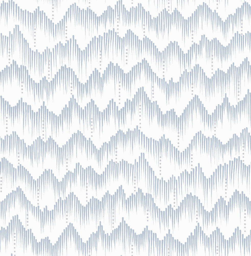 Holmby Light Blue Brushstroke Zigzag Wallpaper by A-Street Prints Scott Living III Covers about 56.4 square feet 20.5-in by 33-ft long roll Unpasted 20.9 - Fabric Carolina -