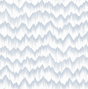 Holmby Light Blue Brushstroke Zigzag Wallpaper by A-Street Prints