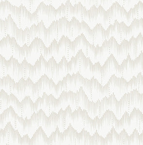 Holmby Bone Brushstroke Zigzag Wallpaper by A-Street Prints