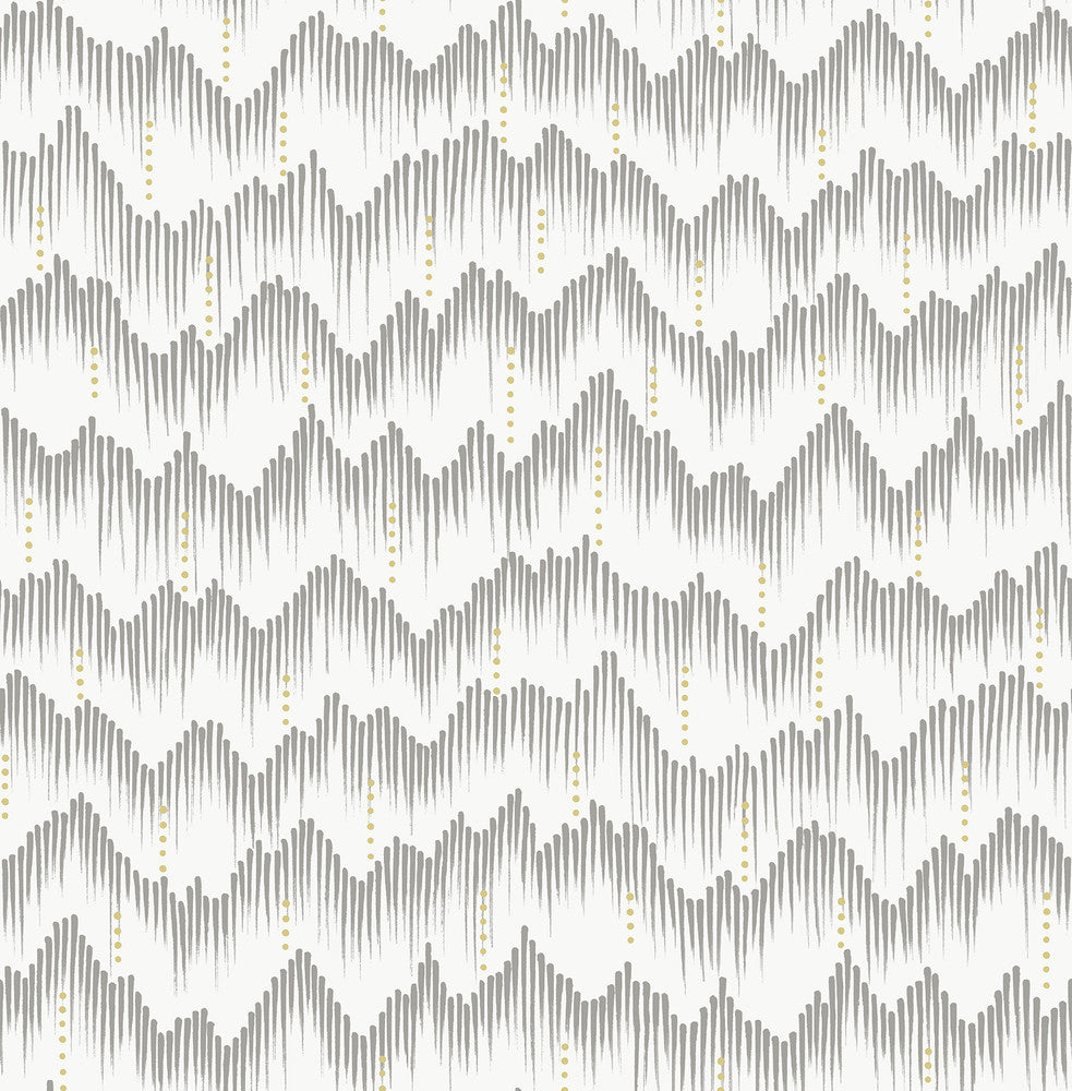 Holmby Grey Brushstroke Zigzag Wallpaper by A-Street Prints Scott Living III Covers about 56.4 square feet 20.5-in by 33-ft long roll Unpasted 20.9 - Fabric Carolina -
