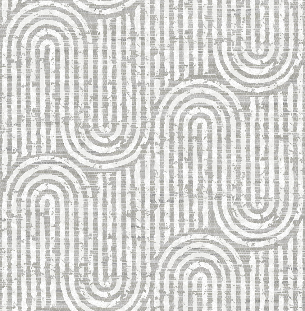 Trippet Grey Zen Waves Wallpaper by A-Street Prints Scott Living III Covers about 56.4 square feet 20.5-in by 33-ft long roll Unpasted 20.9 - Fabric Carolina -