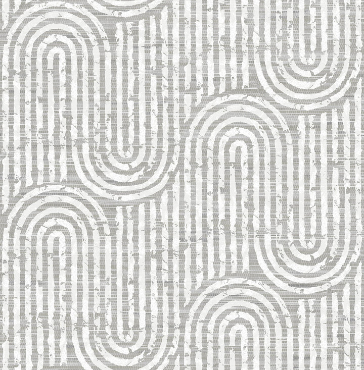 Trippet Grey Zen Waves Wallpaper by A-Street Prints Scott Living III Covers about 56.4 square feet 20.5-in by 33-ft long roll Unpasted 20.9 - Fabric Carolina -