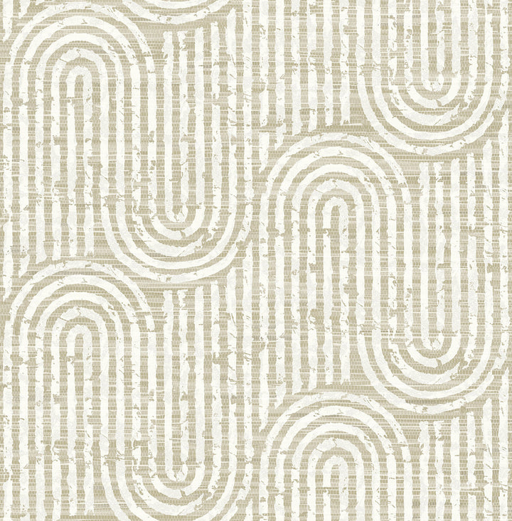 Trippet Light Brown Zen Waves Wallpaper by A-Street Prints Scott Living III Covers about 56.4 square feet 20.5-in by 33-ft long roll Unpasted 20.9 - Fabric Carolina -
