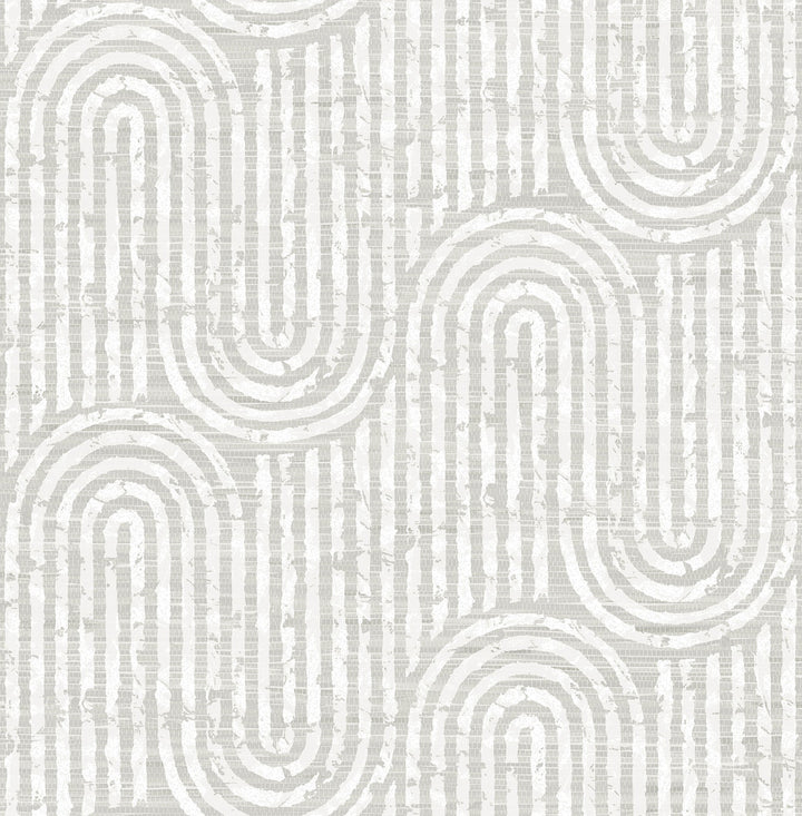 Trippet Bone Zen Waves Wallpaper by A-Street Prints Scott Living III Covers about 56.4 square feet 20.5-in by 33-ft long roll Unpasted 20.9 - Fabric Carolina -