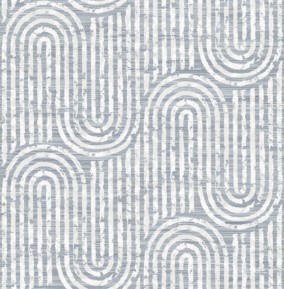 Trippet Blue Zen Waves Wallpaper by A-Street Prints Scott Living III Covers about 56.4 square feet 20.5-in by 33-ft long roll Unpasted 20.9 - Fabric Carolina -