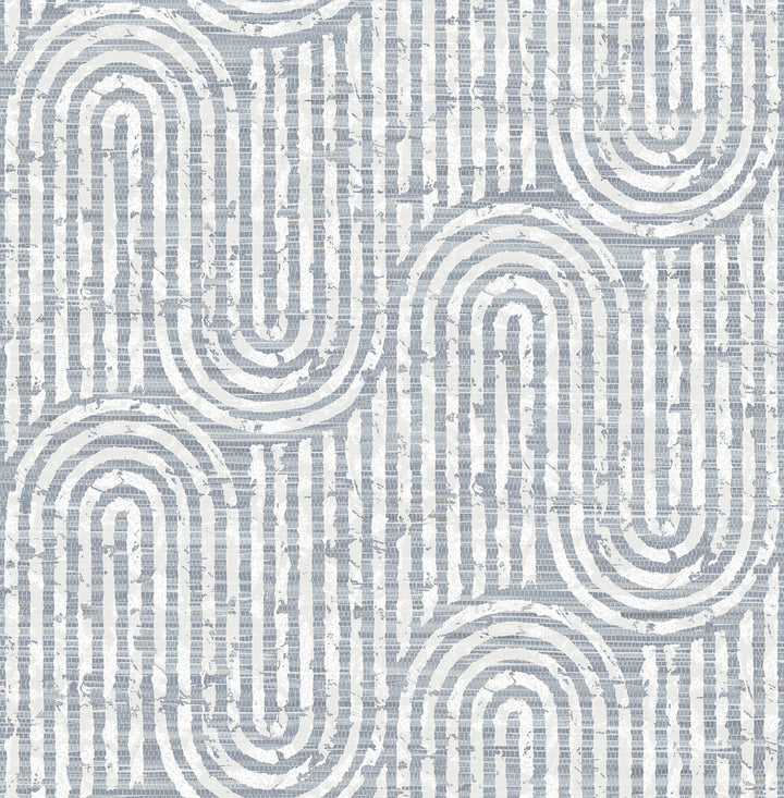 Trippet Blue Zen Waves Wallpaper by A-Street Prints Scott Living III Covers about 56.4 square feet 20.5-in by 33-ft long roll Unpasted 20.9 - Fabric Carolina -