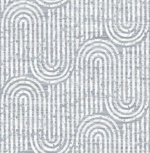 Trippet Blue Zen Waves Wallpaper by A-Street Prints