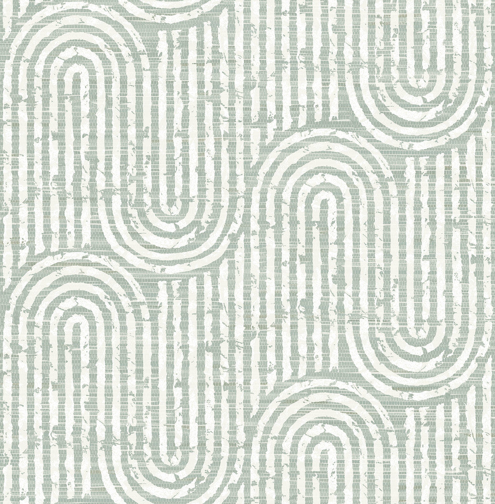Trippet Sage Zen Waves Wallpaper by A-Street Prints Scott Living III Covers about 56.4 square feet 20.5-in by 33-ft long roll Unpasted 20.9 - Fabric Carolina -