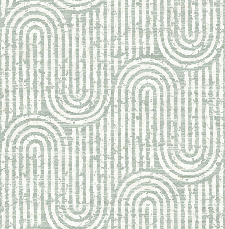 Trippet Sage Zen Waves Wallpaper by A-Street Prints Scott Living III Covers about 56.4 square feet 20.5-in by 33-ft long roll Unpasted 20.9 - Fabric Carolina -