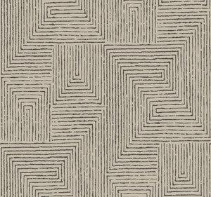 Mortenson Taupe Geometric Wallpaper by A-Street Prints