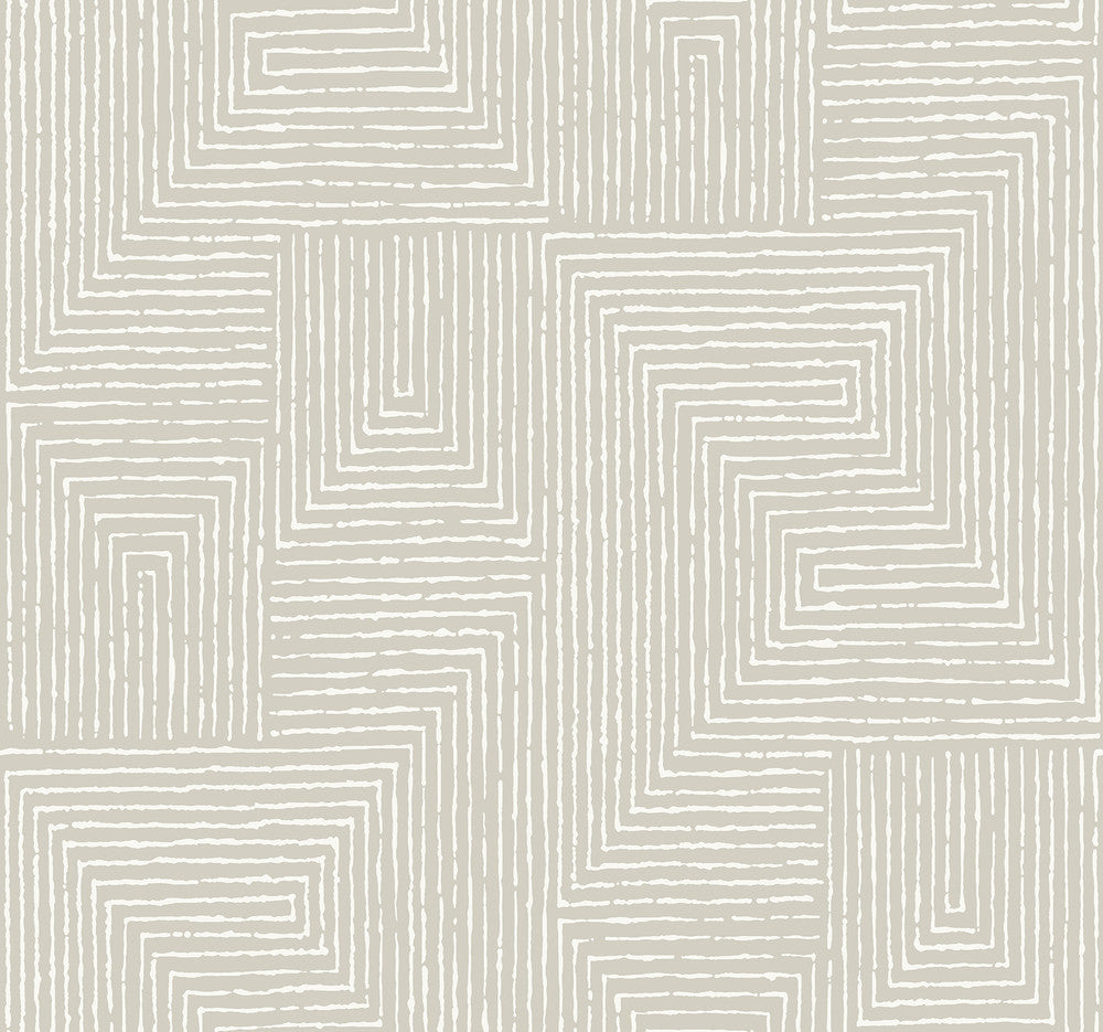Mortenson Light Grey Geometric Wallpaper by A-Street Prints Scott Living III Covers about 60.8 square feet 27-in by 27-ft long roll Unpasted 25.25 - Fabric Carolina -