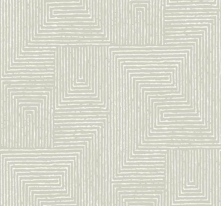 Mortenson Light Grey Geometric Wallpaper by A-Street Prints Scott Living III Covers about 60.8 square feet 27-in by 27-ft long roll Unpasted 25.25 - Fabric Carolina -