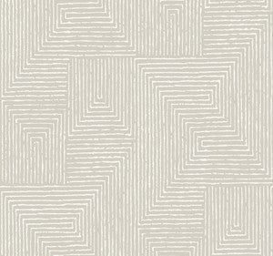 Mortenson Light Grey Geometric Wallpaper by A-Street Prints