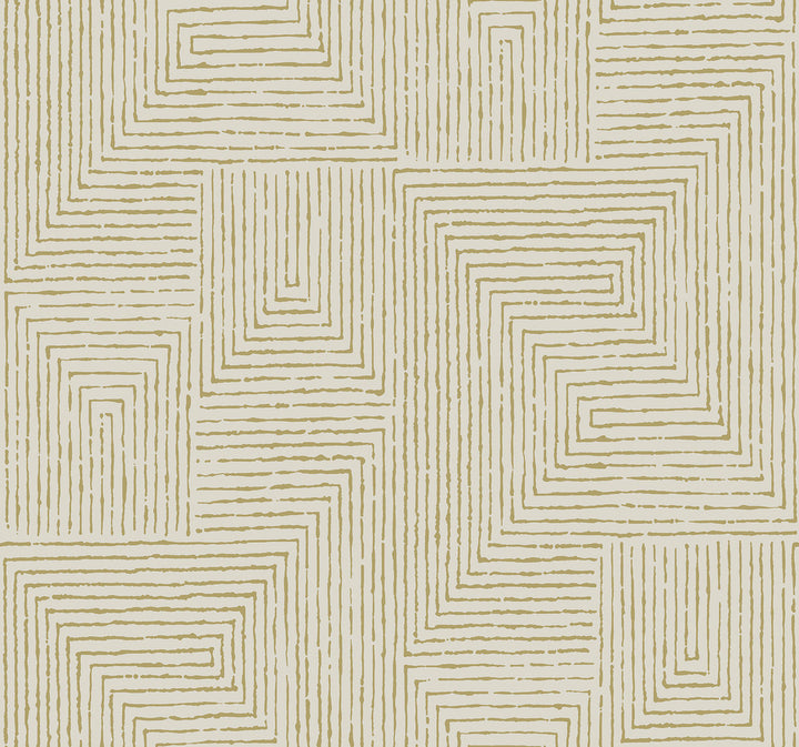 Mortenson Gold Geometric Wallpaper by A-Street Prints Scott Living III Covers about 60.8 square feet 27-in by 27-ft long roll Unpasted 25.25 - Fabric Carolina -