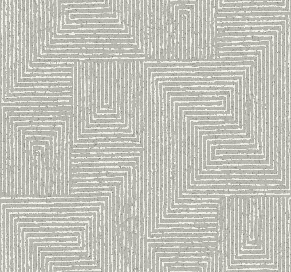 Mortenson Dove Geometric Wallpaper by A-Street Prints Scott Living III Covers about 60.8 square feet 27-in by 27-ft long roll Unpasted 25.25 - Fabric Carolina -