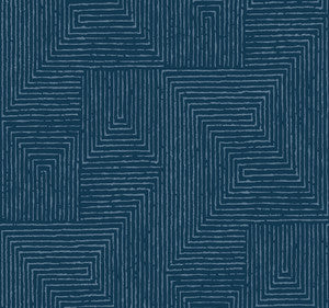 Mortenson Navy Geometric Wallpaper by A-Street Prints