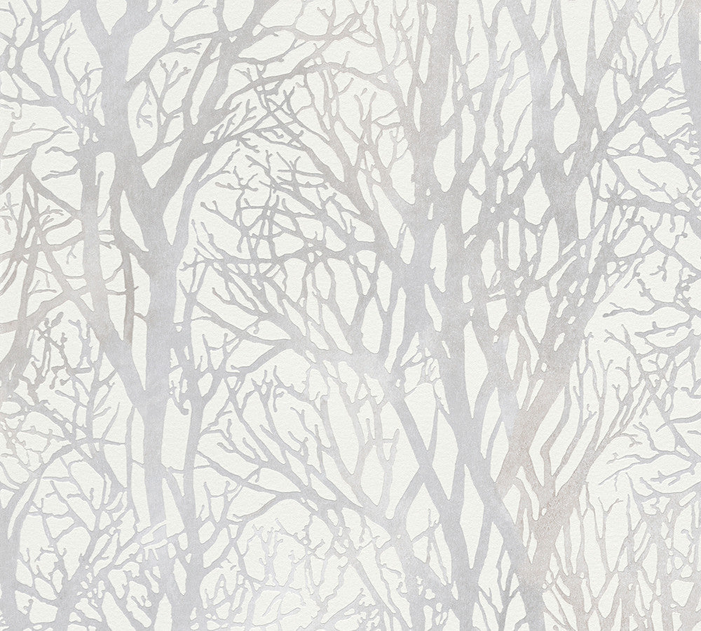 Yasuo Cream Tree Branch Wallpaper by Advantage Windsong Covers about 57.5 square feet 20.9-in by 33-ft long roll Unpasted 25.2 - Fabric Carolina -
