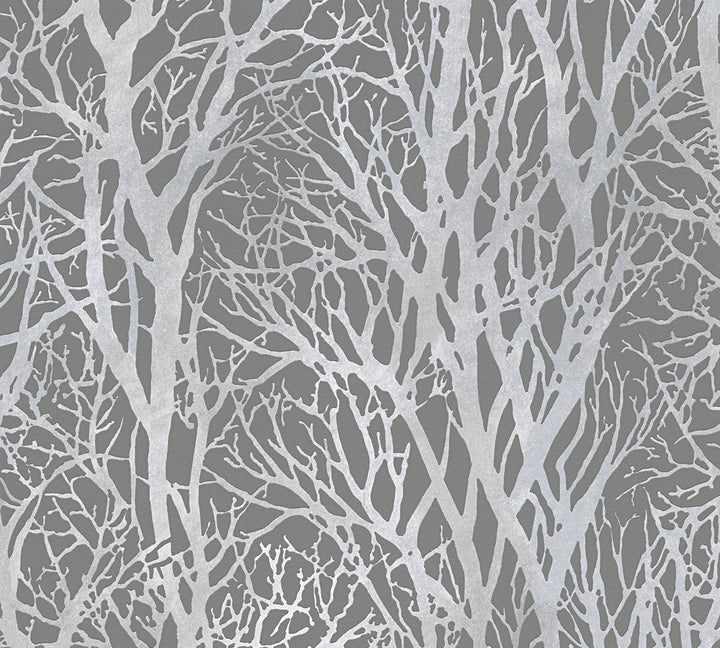 Yasuo Grey Tree Branch Wallpaper by Advantage Windsong Covers about 57.5 square feet 20.9-in by 33-ft long roll Unpasted 25.2 - Fabric Carolina -