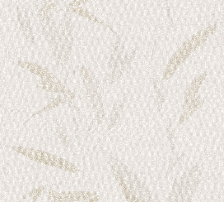 Kaiya Cream Leaves Wallpaper by Advantage Windsong Covers about 57.5 square feet 20.9-in by 33-ft long roll Unpasted 25.2 - Fabric Carolina -