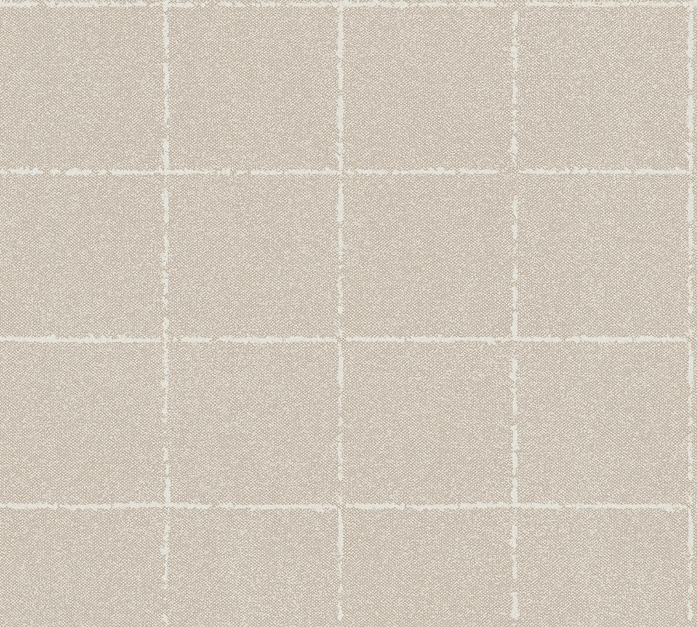 Kishi Neutral Tile Wallpaper by Advantage Windsong Covers about 57.5 square feet 20.9-in by 33-ft long roll Unpasted 5.1 - Fabric Carolina -