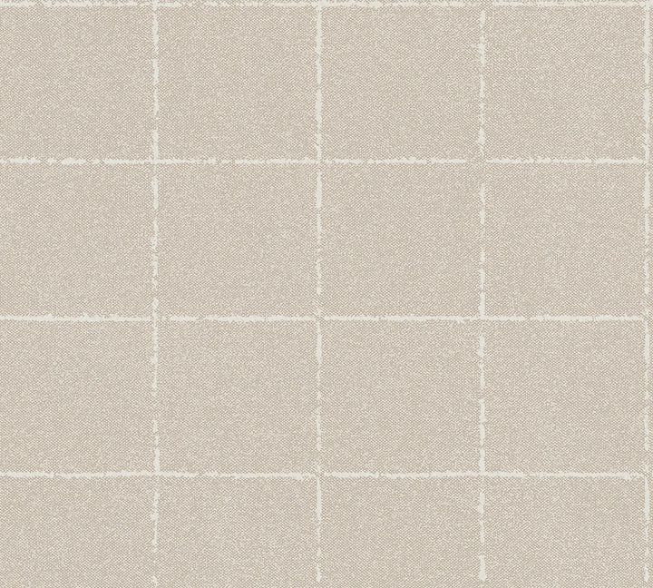 Kishi Neutral Tile Wallpaper by Advantage Windsong Covers about 57.5 square feet 20.9-in by 33-ft long roll Unpasted 5.1 - Fabric Carolina -