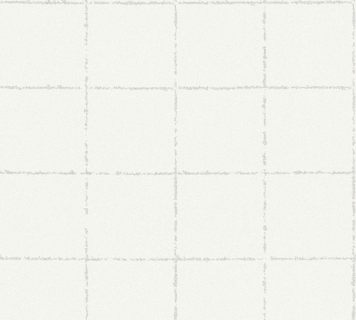 Kishi White Tile Wallpaper by Advantage Windsong Covers about 57.5 square feet 20.9-in by 33-ft long roll Unpasted 5.1 - Fabric Carolina -